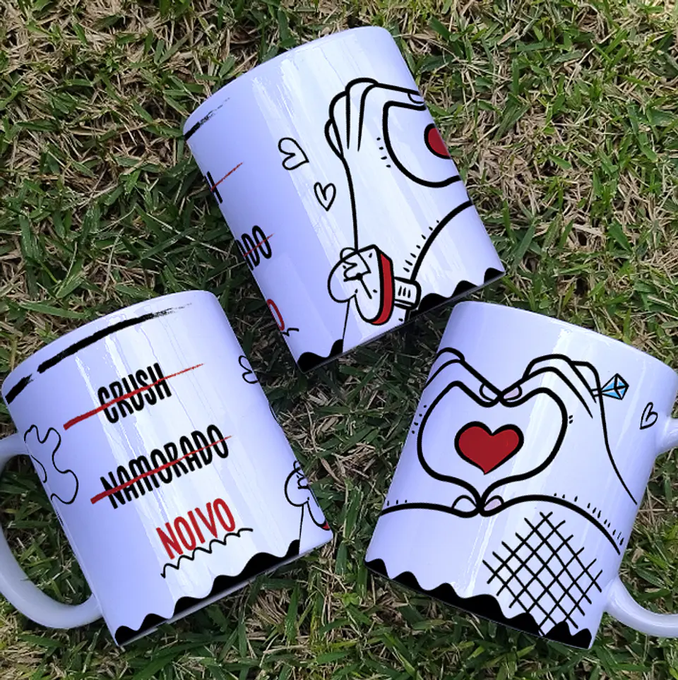 4 Artes para Caneca Crusch Namorada Noiva Arquivo Editável  2
