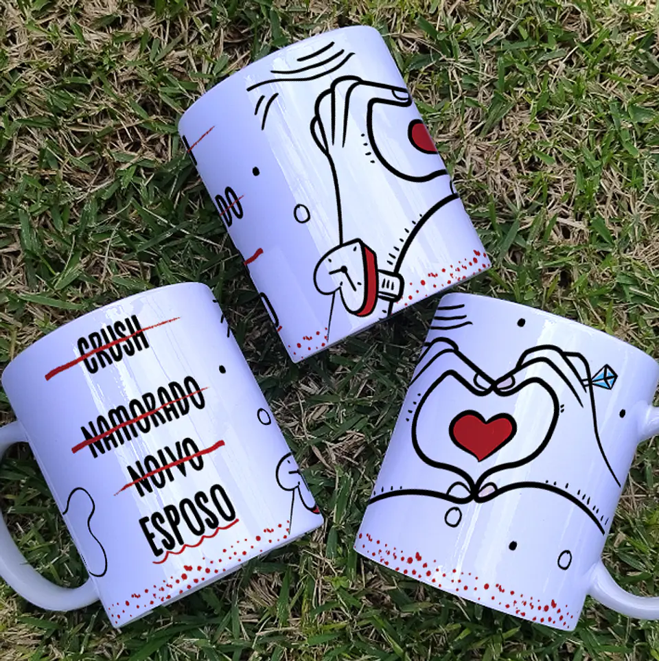 4 Artes para Caneca Crusch Namorada Noiva Arquivo Editável  4
