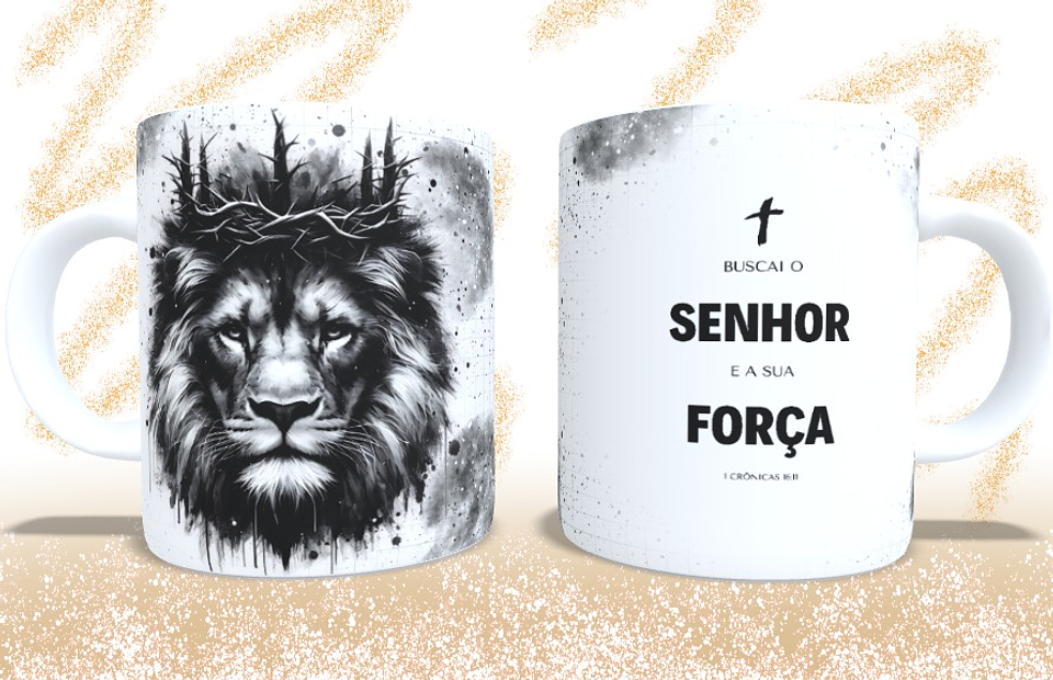 5 Artes para Caneca Leão de Juda Arquivo em Jpg 3