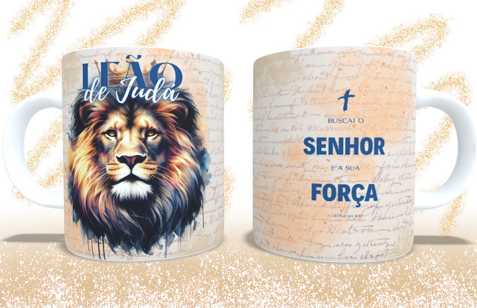 5 Artes para Caneca Leão de Juda Arquivo em Jpg 6