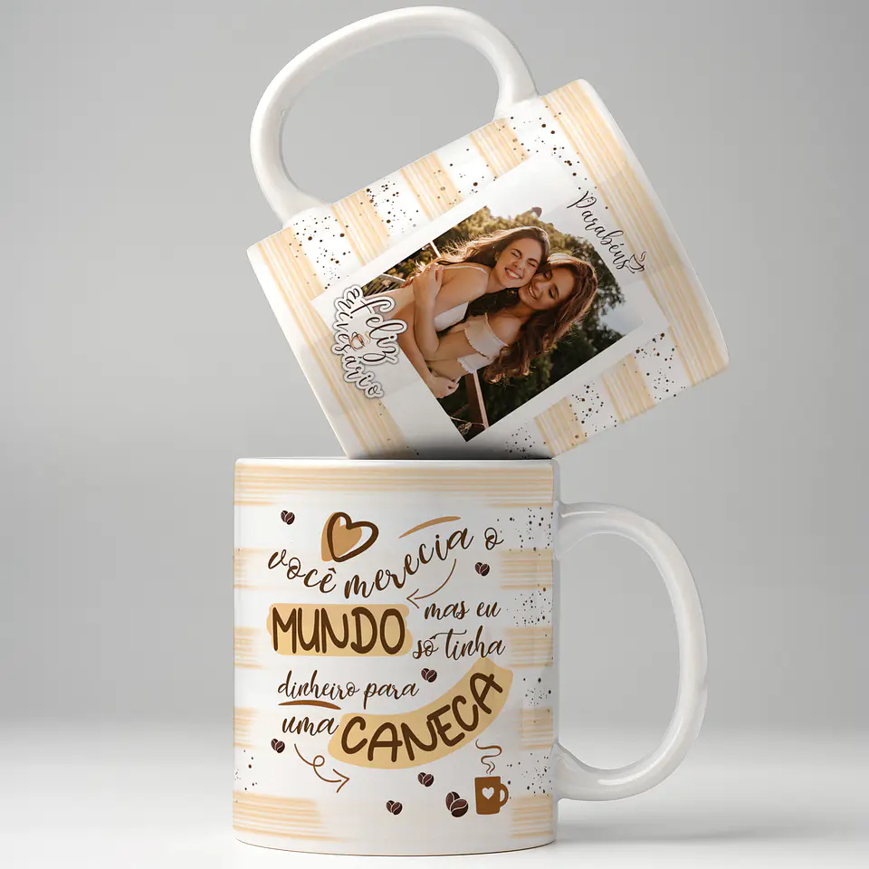20 Artes para Caneca Aniversário Com Café Arquivo Editável 1
