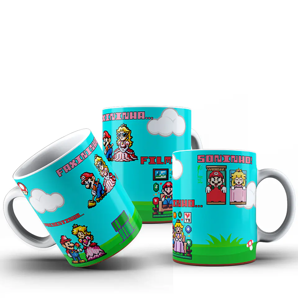 10 Artes para Caneca Super Mario Lover Dia dos Namorados Arquivo em Jpg  6