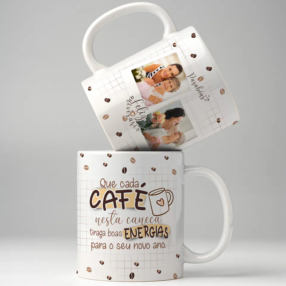 20 Artes para Caneca Aniversário Com Café Arquivo Editável 6