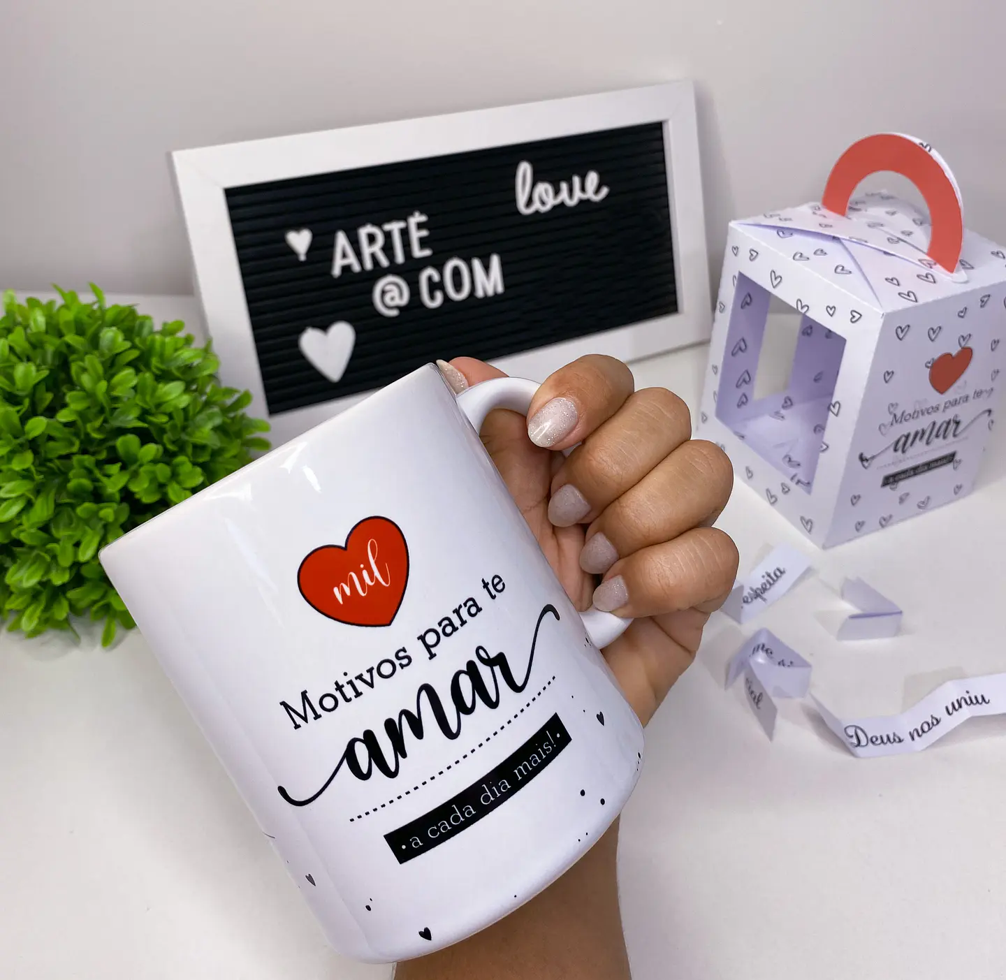 Artes para Caneca Dia dos Namorados e Maleta Motivos para te amar Arquivo Editável  1