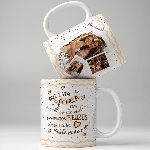 20 Artes para Caneca Aniversário Com Café Arquivo Editável