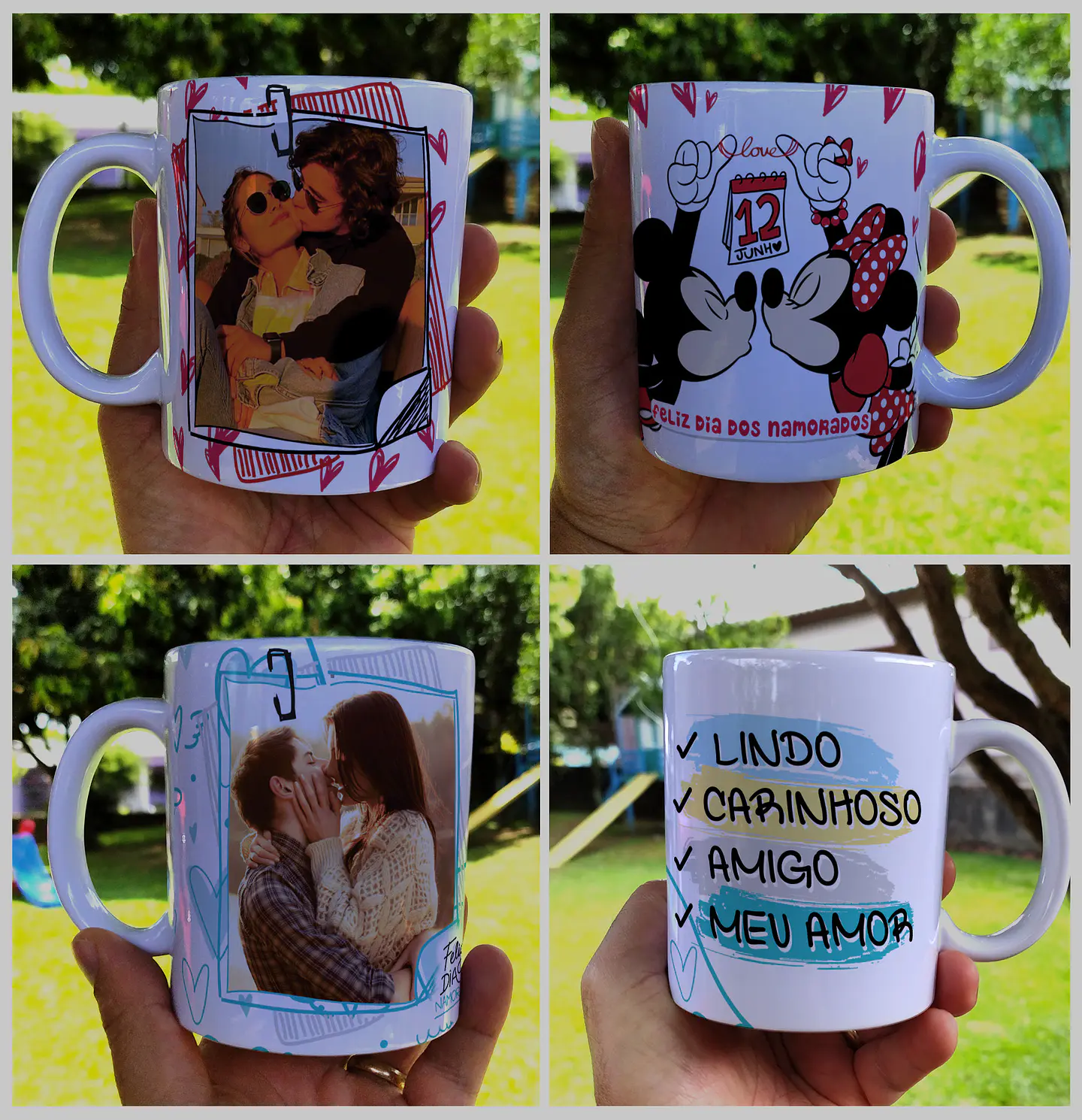 20 Artes para Caneca Dia dos Namorados Mickey e Minnie Arquivo Editável  15