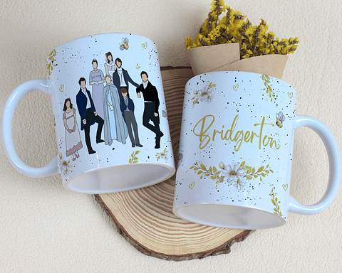 6 Artes para Caneca Bridgerton Arquivo Editável