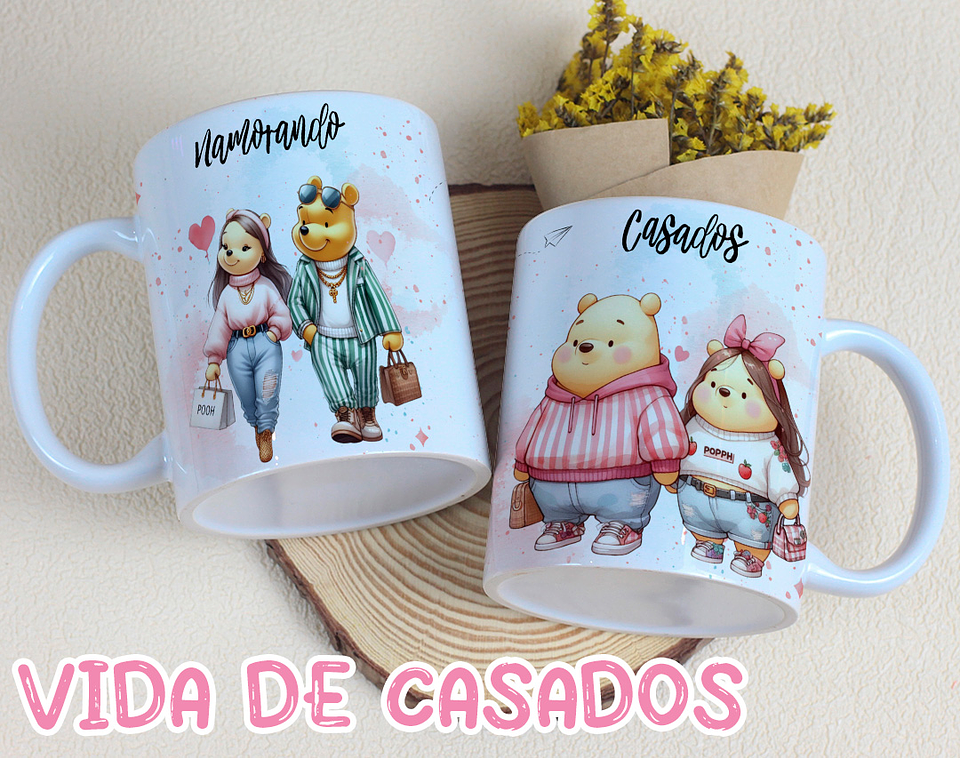 3 Artes para Caneca Vida de Casados Arquivo Editável 2