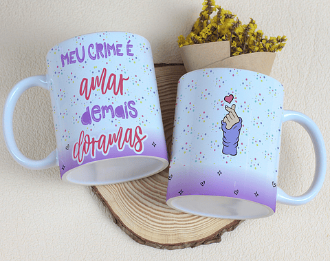 8 Artes para Caneca Dorama Arquivo Editável