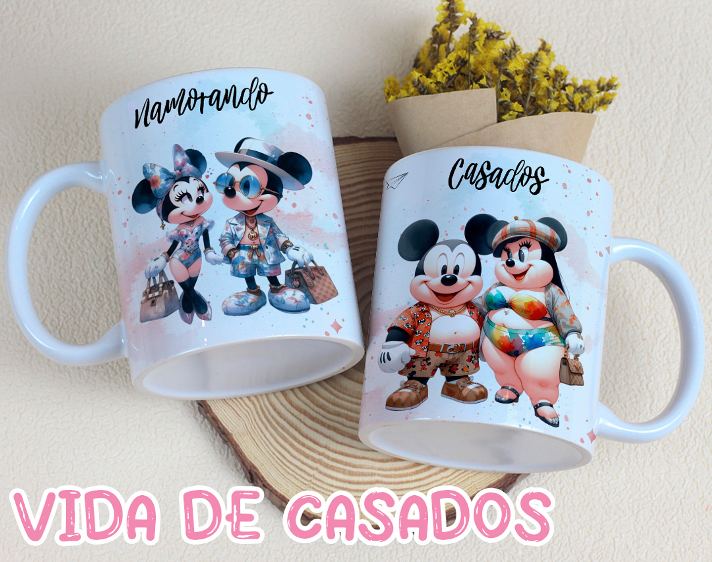 3 Artes para Caneca Vida de Casados Arquivo Editável 3