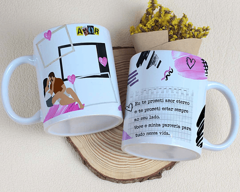 10 Artes para Caneca Dia dos Namorados Casal Arquivo Editável