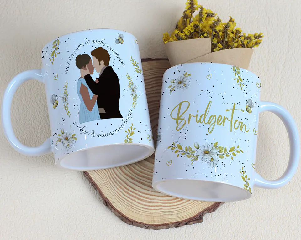 6 Artes para Caneca Bridgerton Arquivo Editável 6