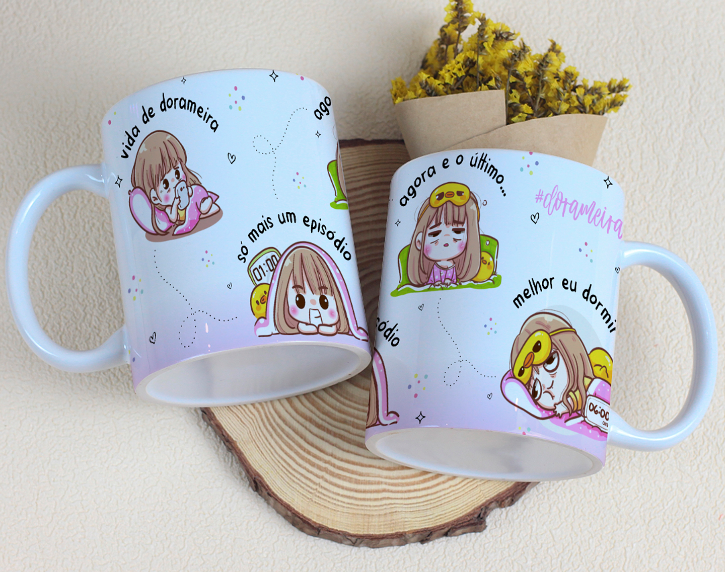 8 Artes para Caneca Dorama Arquivo Editável 4