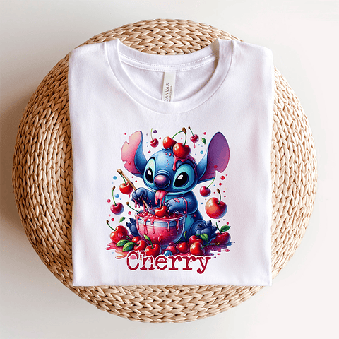 9 Artes para Camisa Stitch Cherry Arquivo Editável 