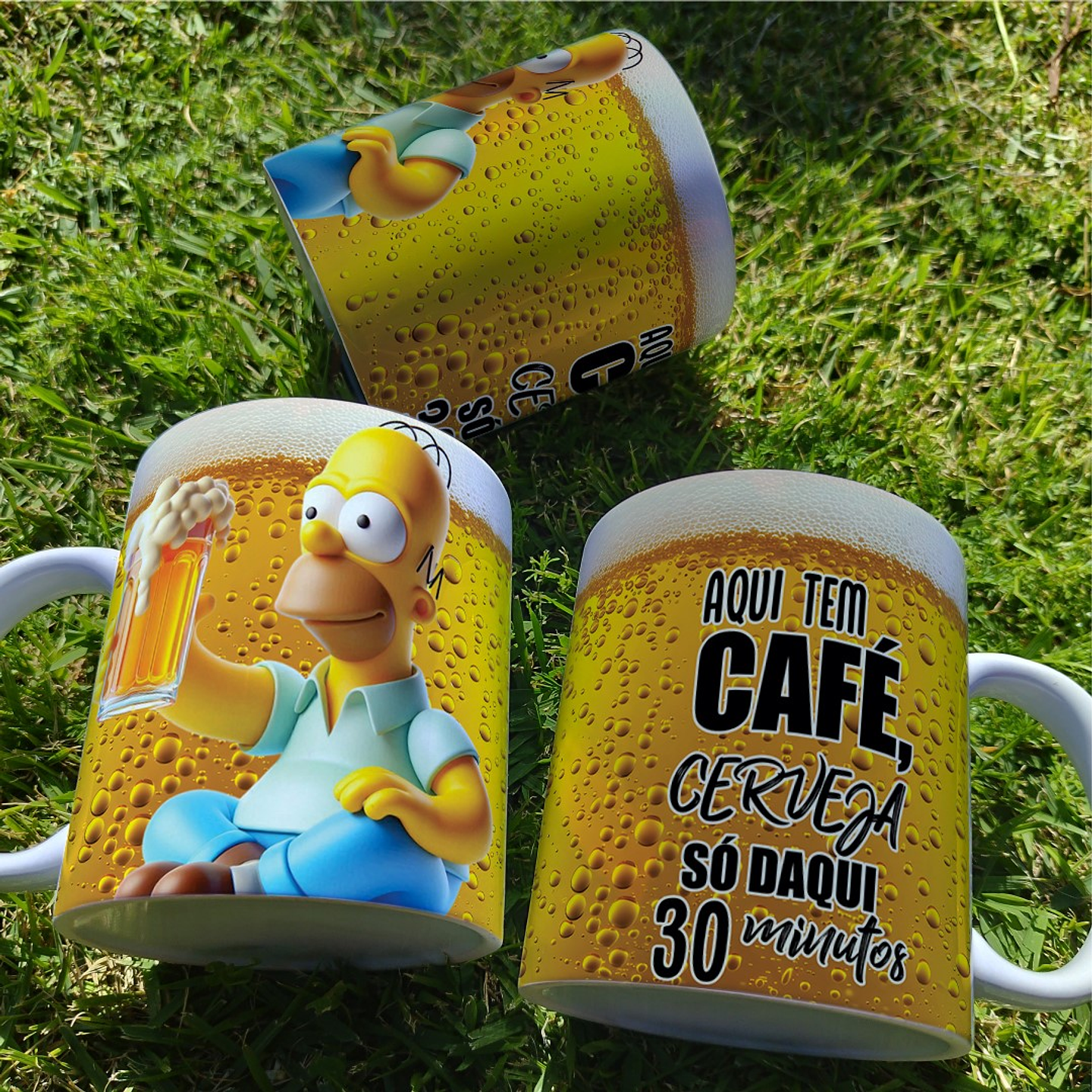 5 Artes Caneca Cerveja Homer Simpson Arquivo Editável  3