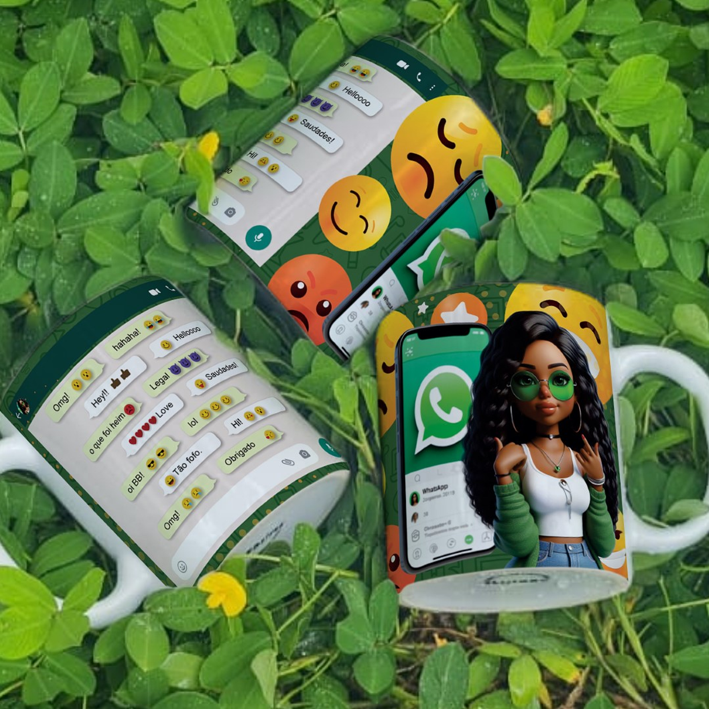 6 Artes para Caneca whatsapp Amiga Arquivo Editável  3