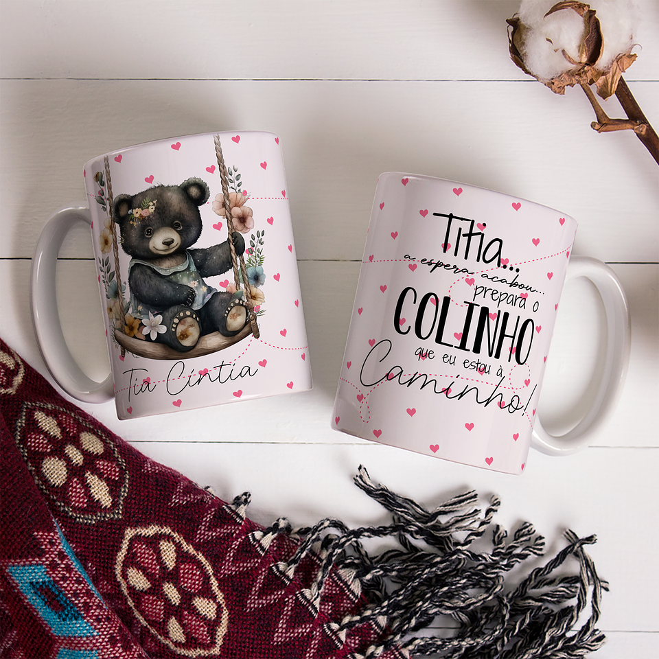 11 Artes para Caneca Cheguei Ursinhos Arquivo Editável 1