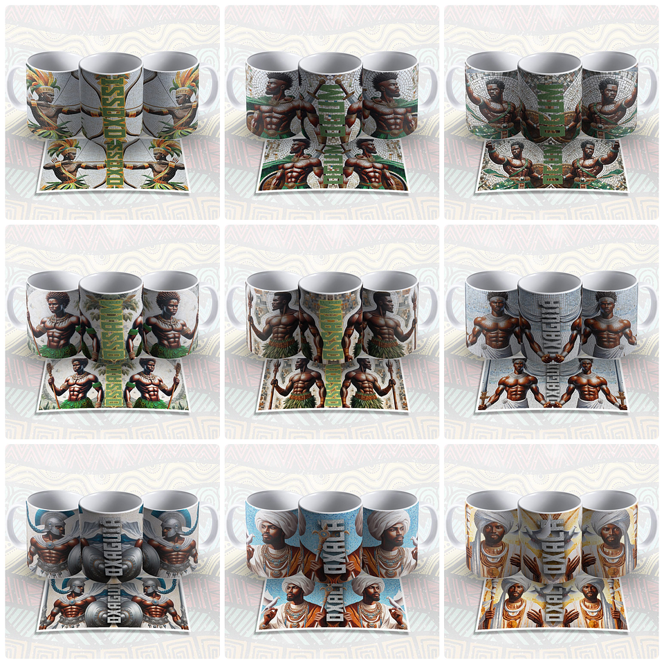 35 Artes para Caneca Orixás Ubanda Religião Afro Arquivo em Jpg 3