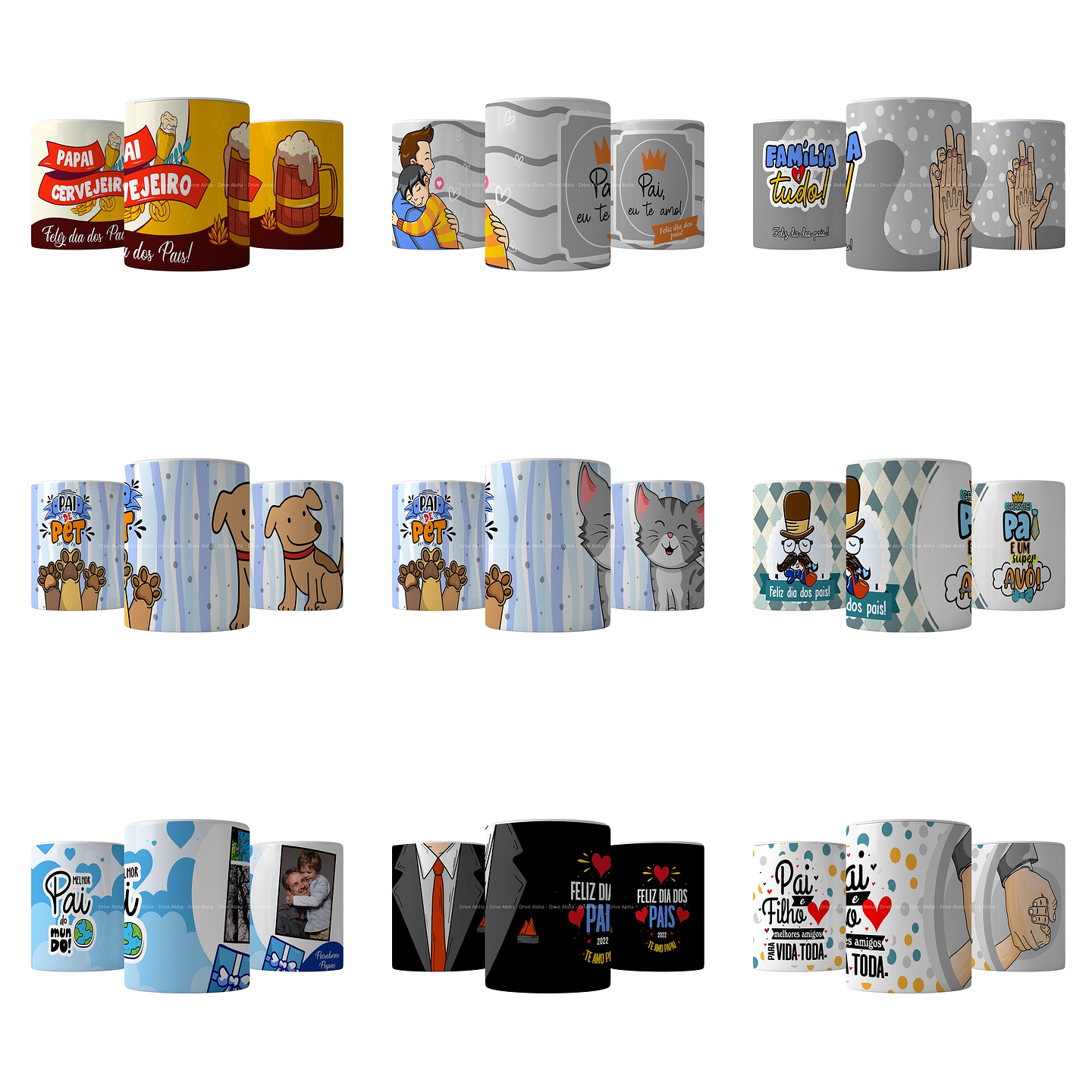 40 Artes para Caneca e Almofada Dia dos Pais Arquivo em Png 4