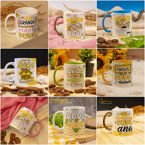 35 Artes para Caneca Dia dos Avós Arquivo em Jpg 