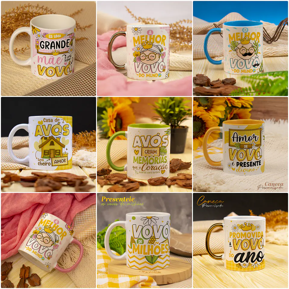 35 Artes para Caneca Dia dos Avós Arquivo em Jpg  1