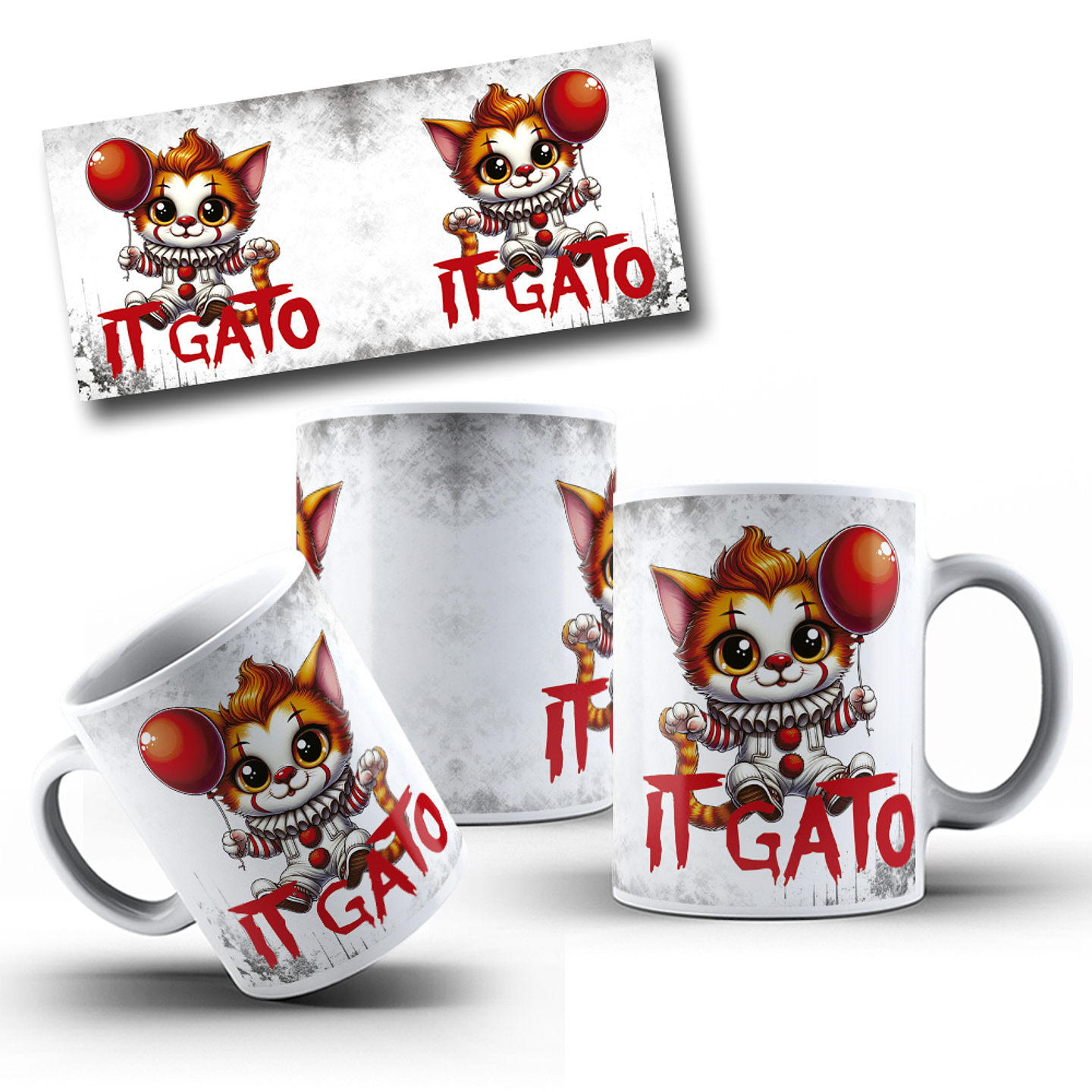 10 Artes para Caneca Gatinhos Cute Arquivo Editável 7