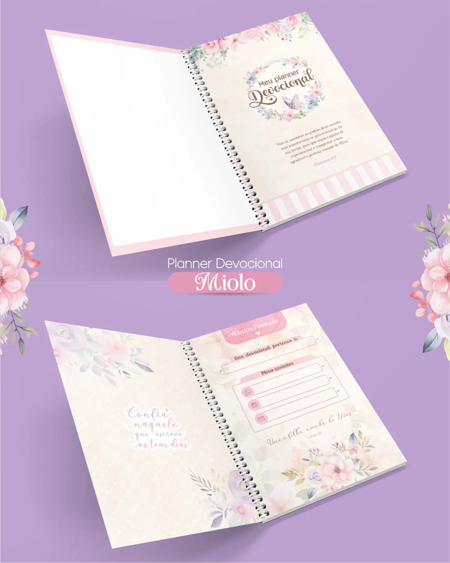 Kit Digital e Arquivo para encadernação Seja Forte e Corajosa em Pdf 6