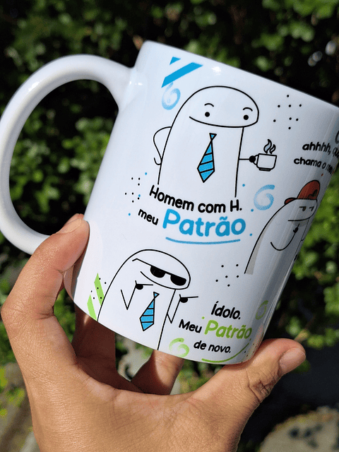 Arte Caneca Flork Homem com H meu Patrão Arquivo em Jpg 