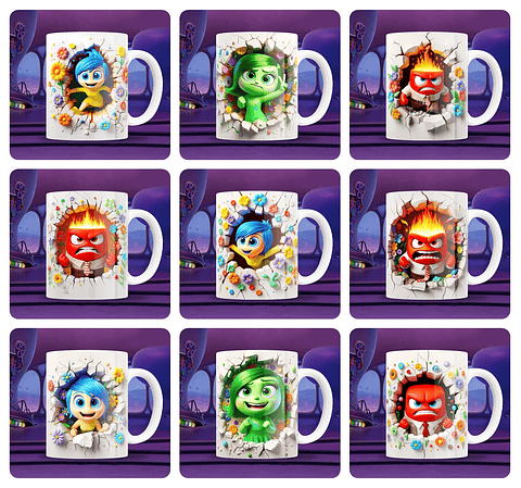 20 Artes para Caneca 3d Divertidamente 2 Arquivo em Jpg 