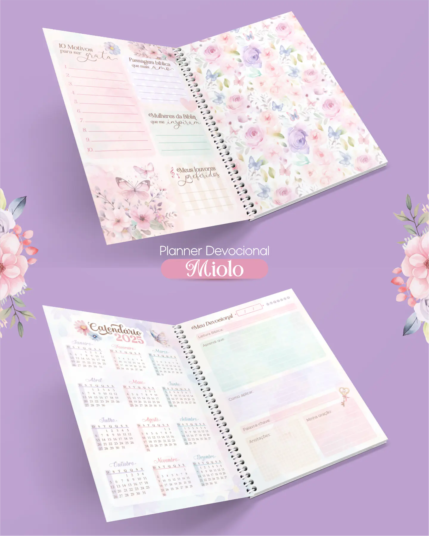 Kit Digital e Arquivo para encadernação Seja Forte e Corajosa em Pdf 8