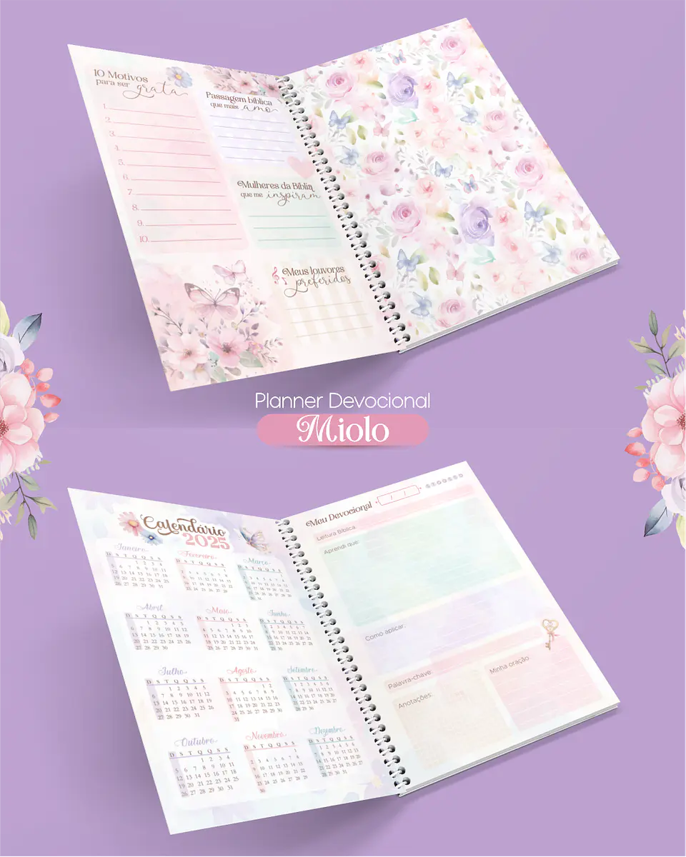 Kit Digital e Arquivo para encadernação Seja Forte e Corajosa em Pdf 8