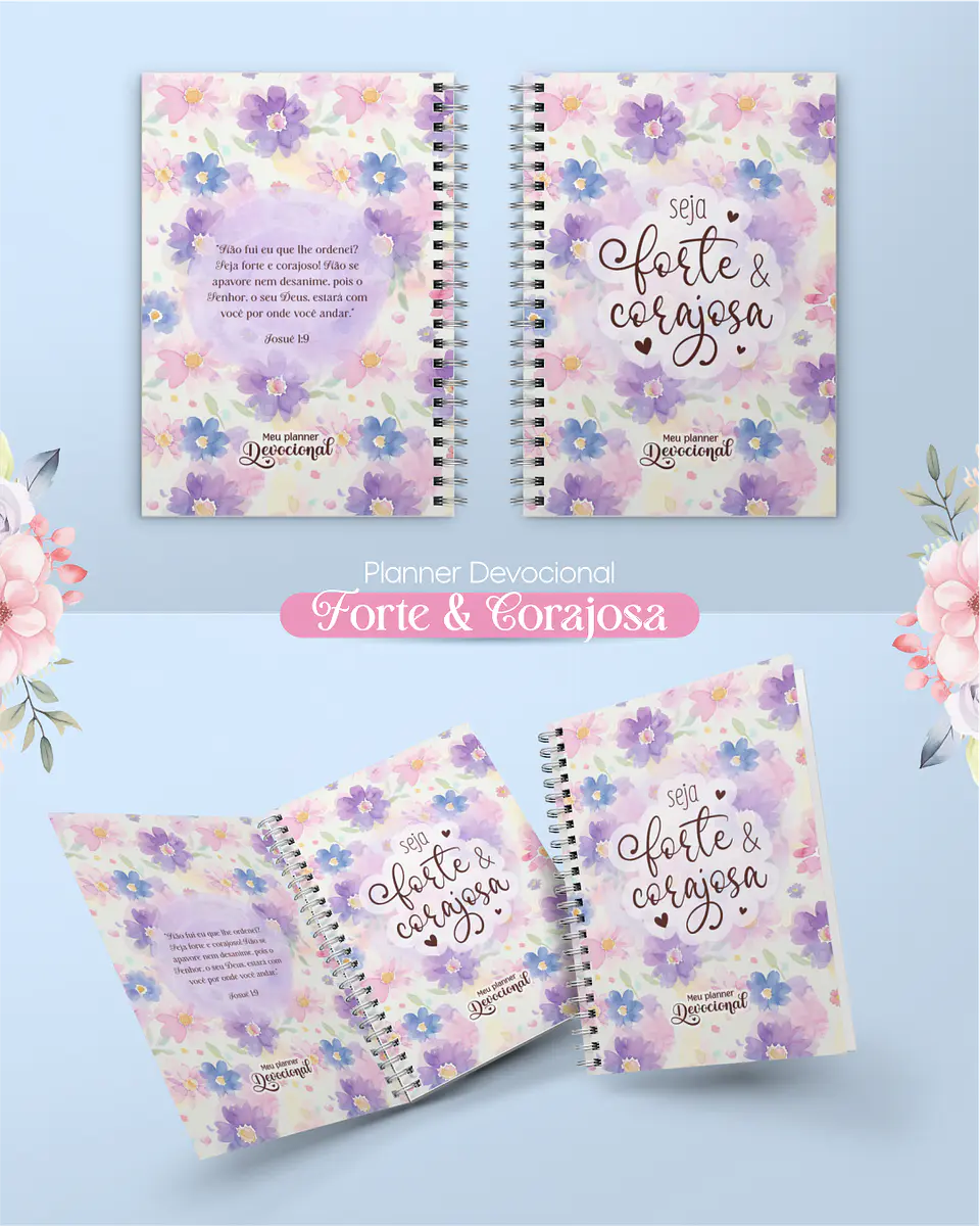 Kit Digital e Arquivo para encadernação Seja Forte e Corajosa em Pdf 9