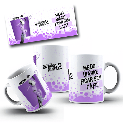 12 Artes para Caneca Divertidamente 2 Arquivo em Jpg