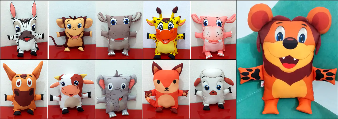 Artes para Sublimação de Almofada Safari Arquivo Editável  1