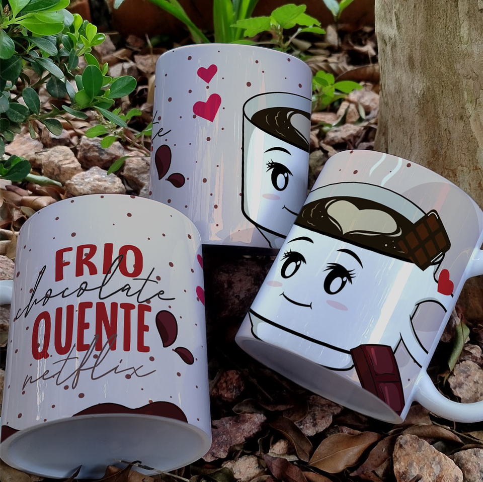 3 Artes Caneca Chocolate Quente Arquivo Editavel 1