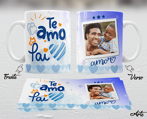 10 Artes para Caneca Dia dos Pais em Arquivo Editável