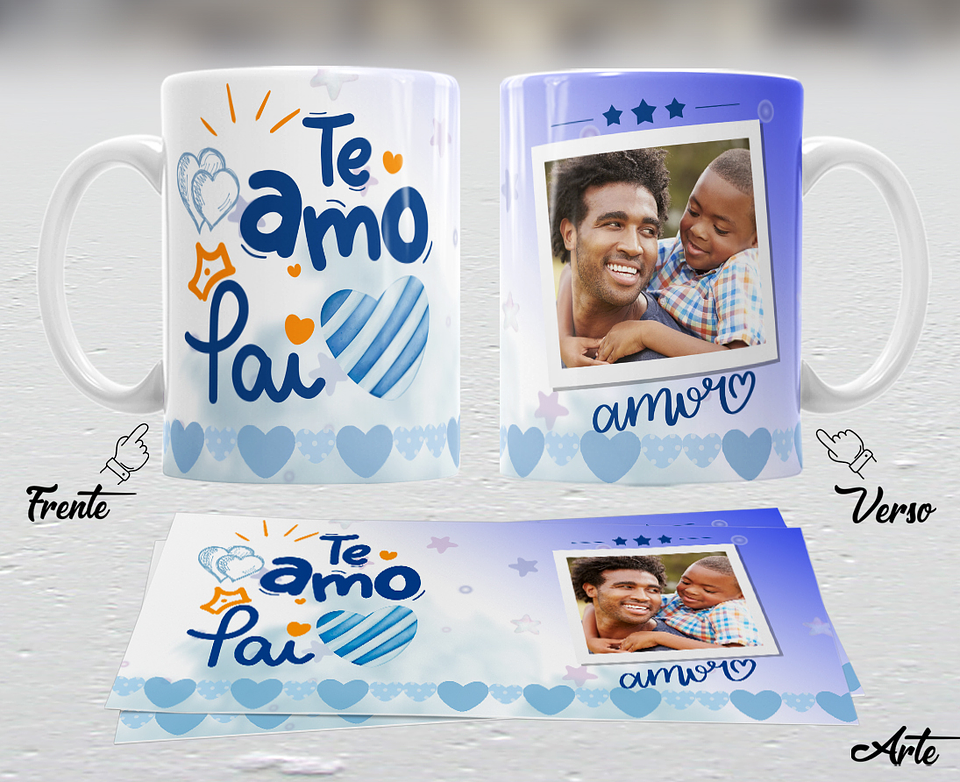 10 Artes para Caneca Dia dos Pais em Arquivo Editável 1