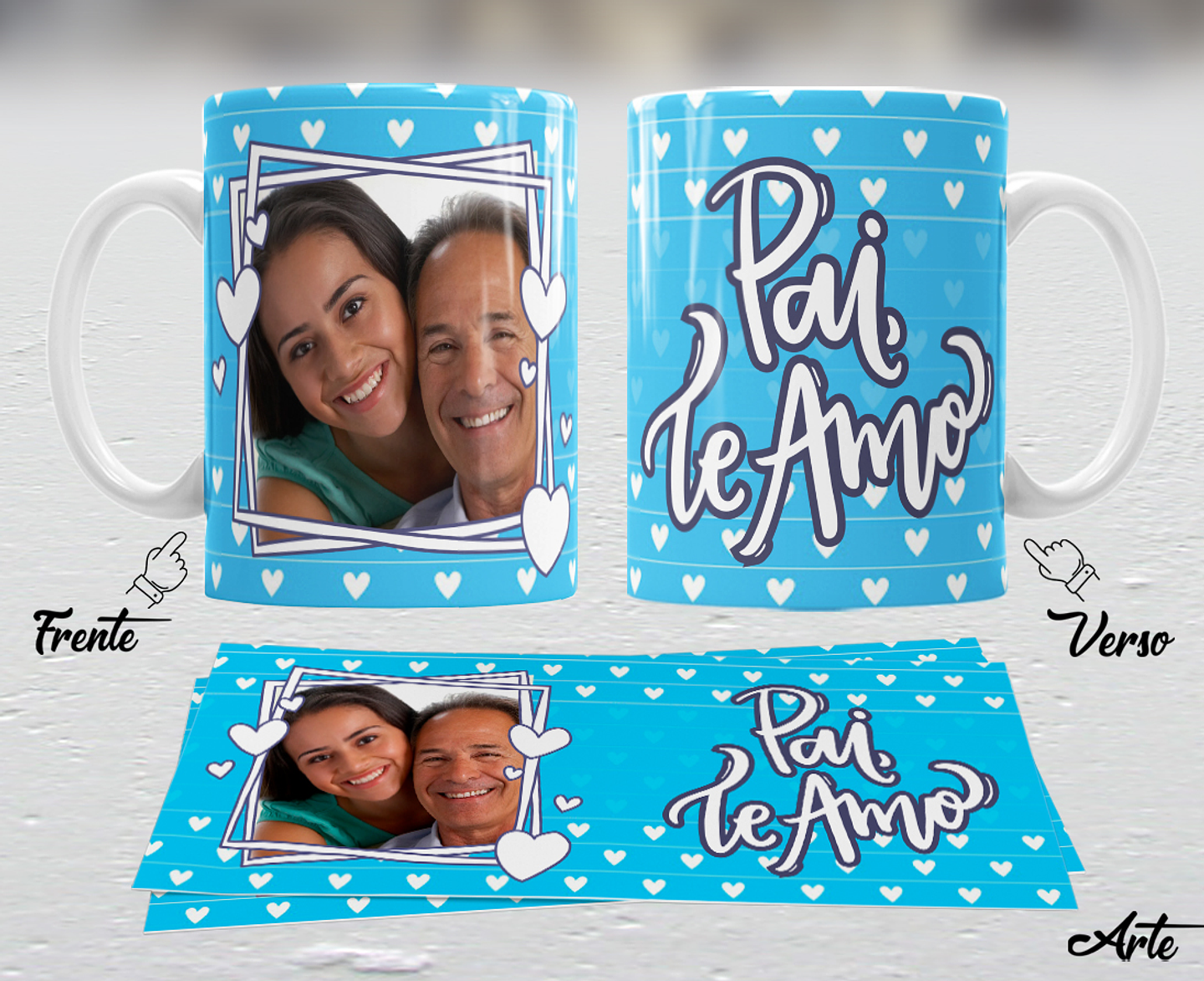 10 Artes para Caneca Dia dos Pais em Arquivo Editável 2