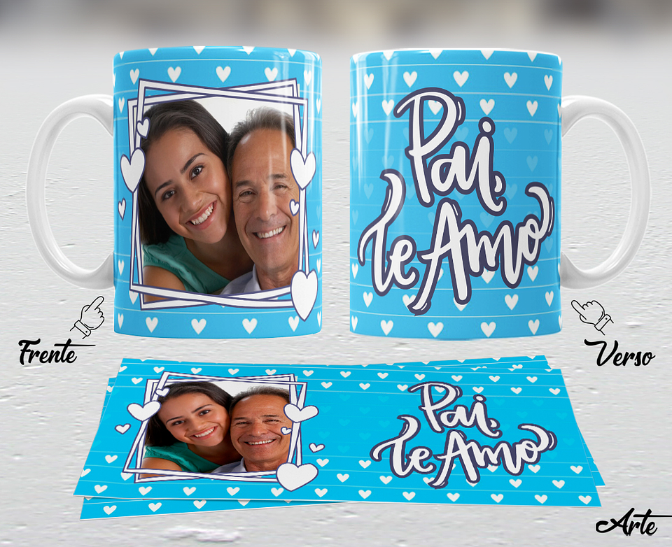 10 Artes para Caneca Dia dos Pais em Arquivo Editável 2