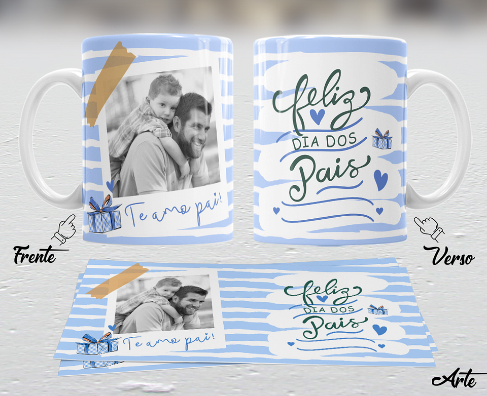 10 Artes para Caneca Dia dos Pais em Arquivo Editável 3