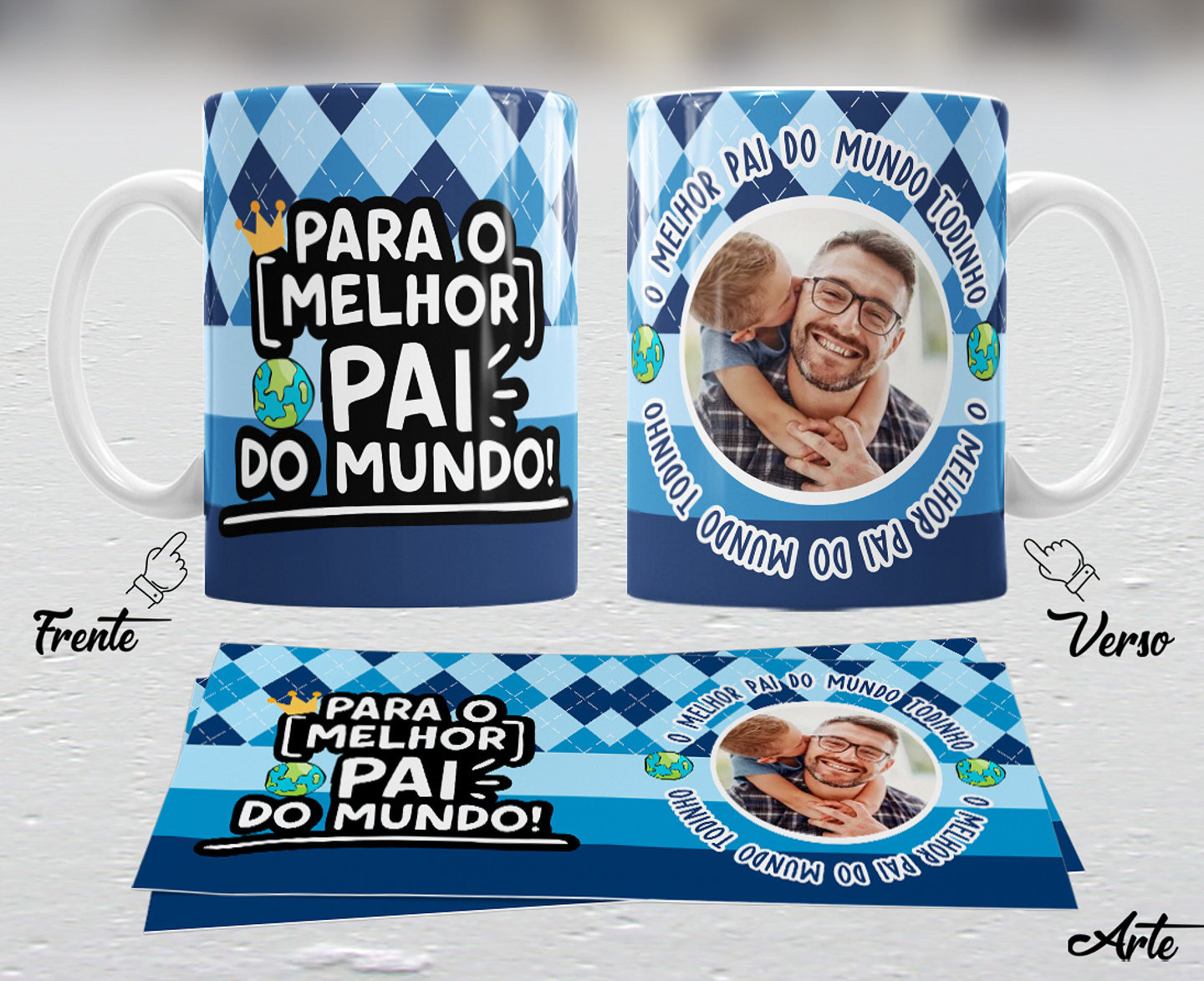 10 Artes para Caneca Dia dos Pais em Arquivo Editável 5