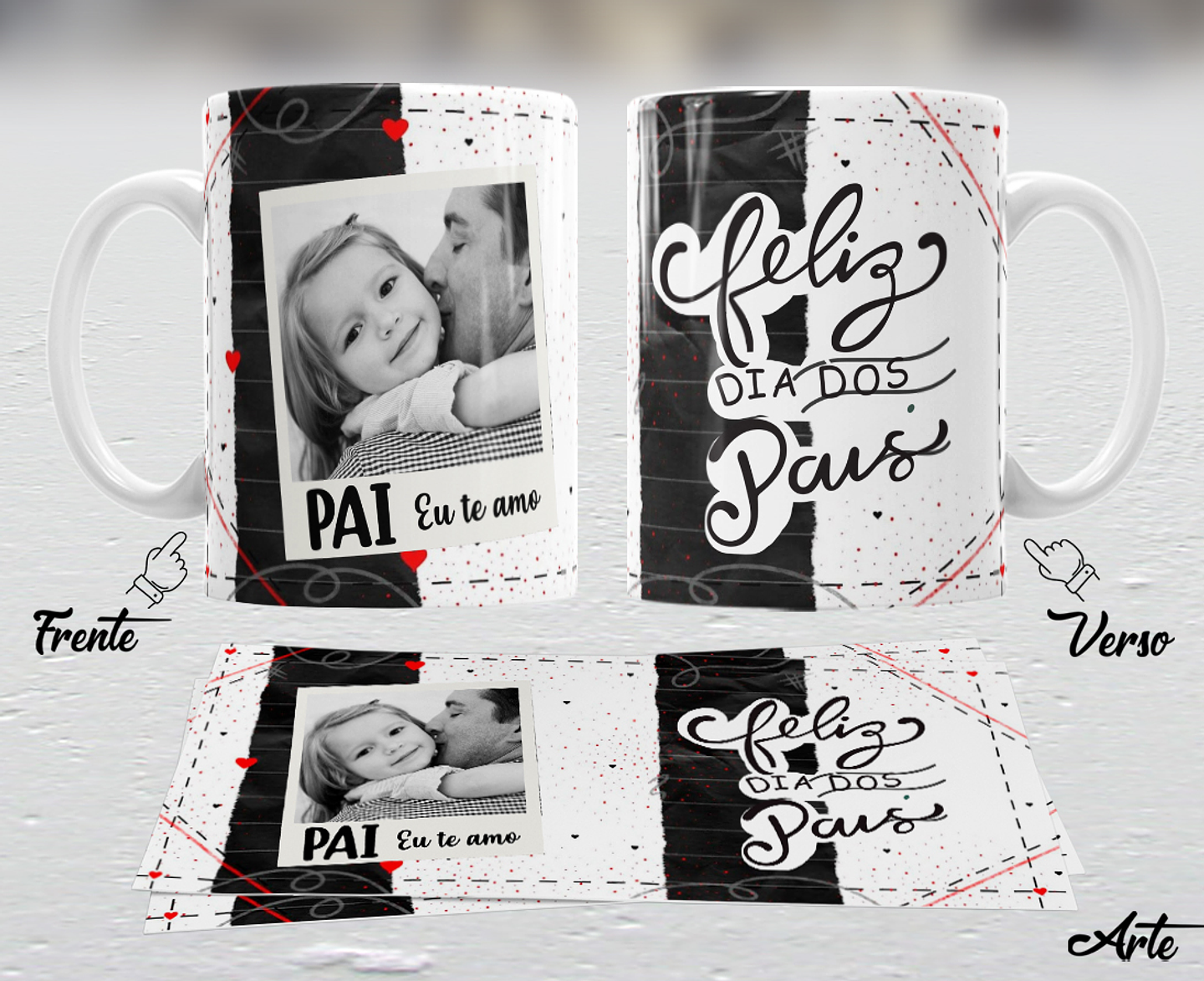 10 Artes para Caneca Dia dos Pais em Arquivo Editável 6