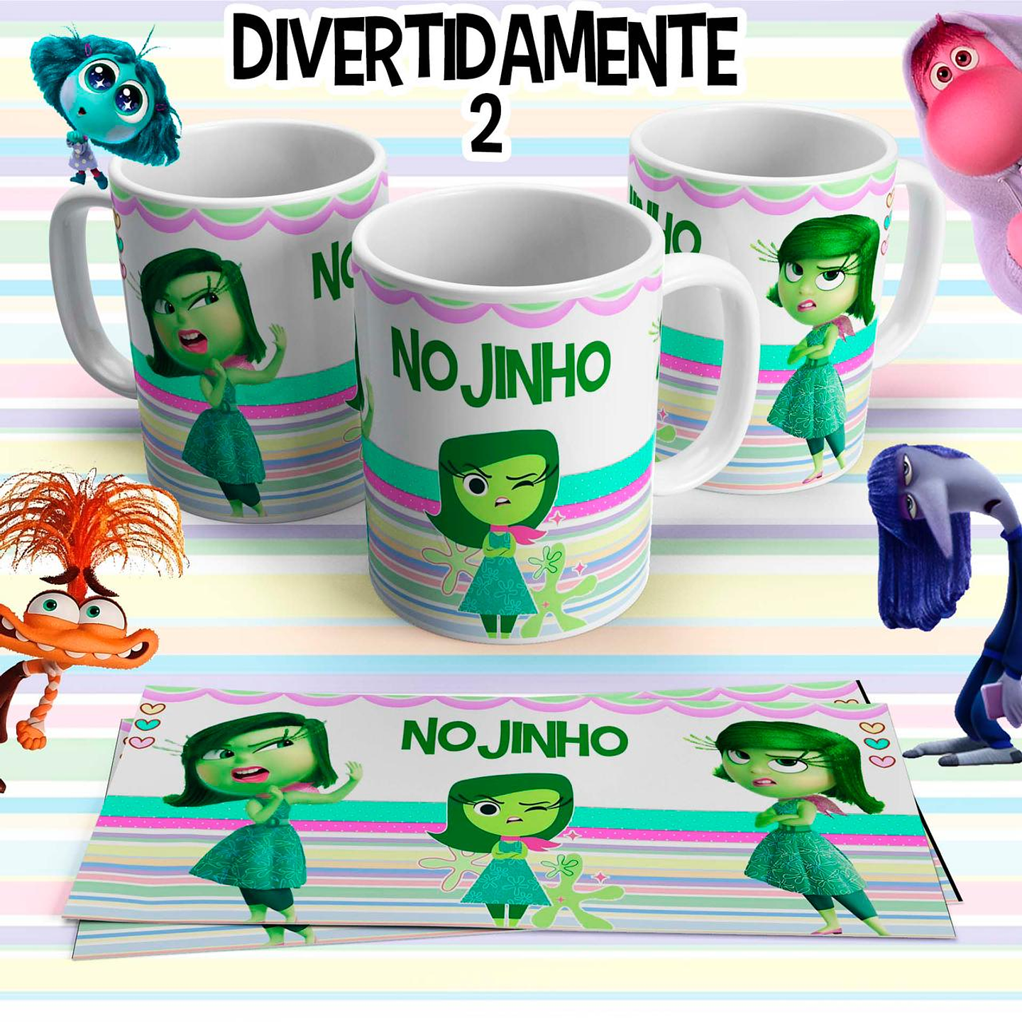 10 Artes para Caneca Divertidamente 2 em Arquivo Editável 5