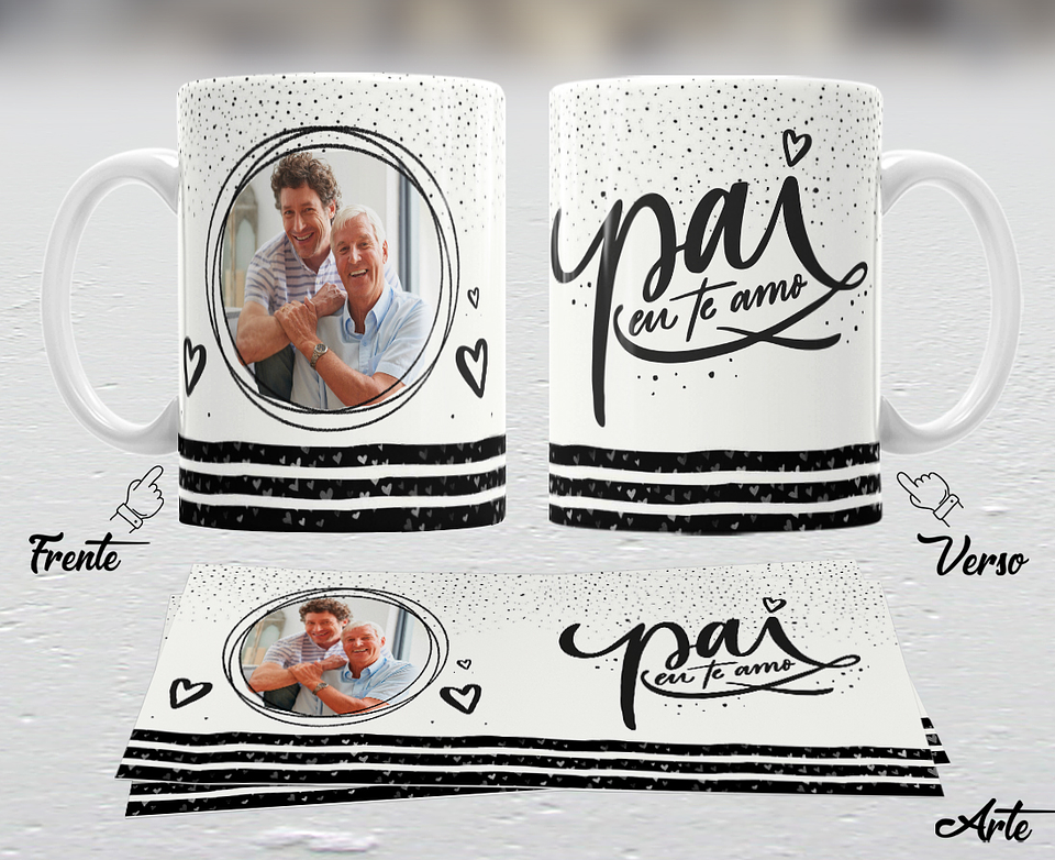 10 Artes para Caneca Dia dos Pais em Arquivo Editável 7