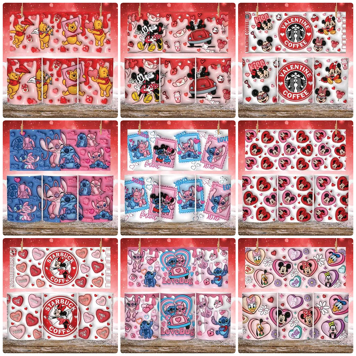 21 Artes para Caneca Inflados Dia dos Namorados Personagens Arquivo em Jpg 1