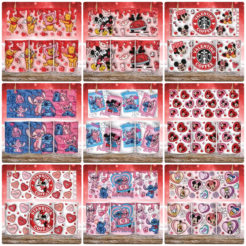 21 Artes para Caneca Inflados Dia dos Namorados Personagens Arquivo em Jpg 1