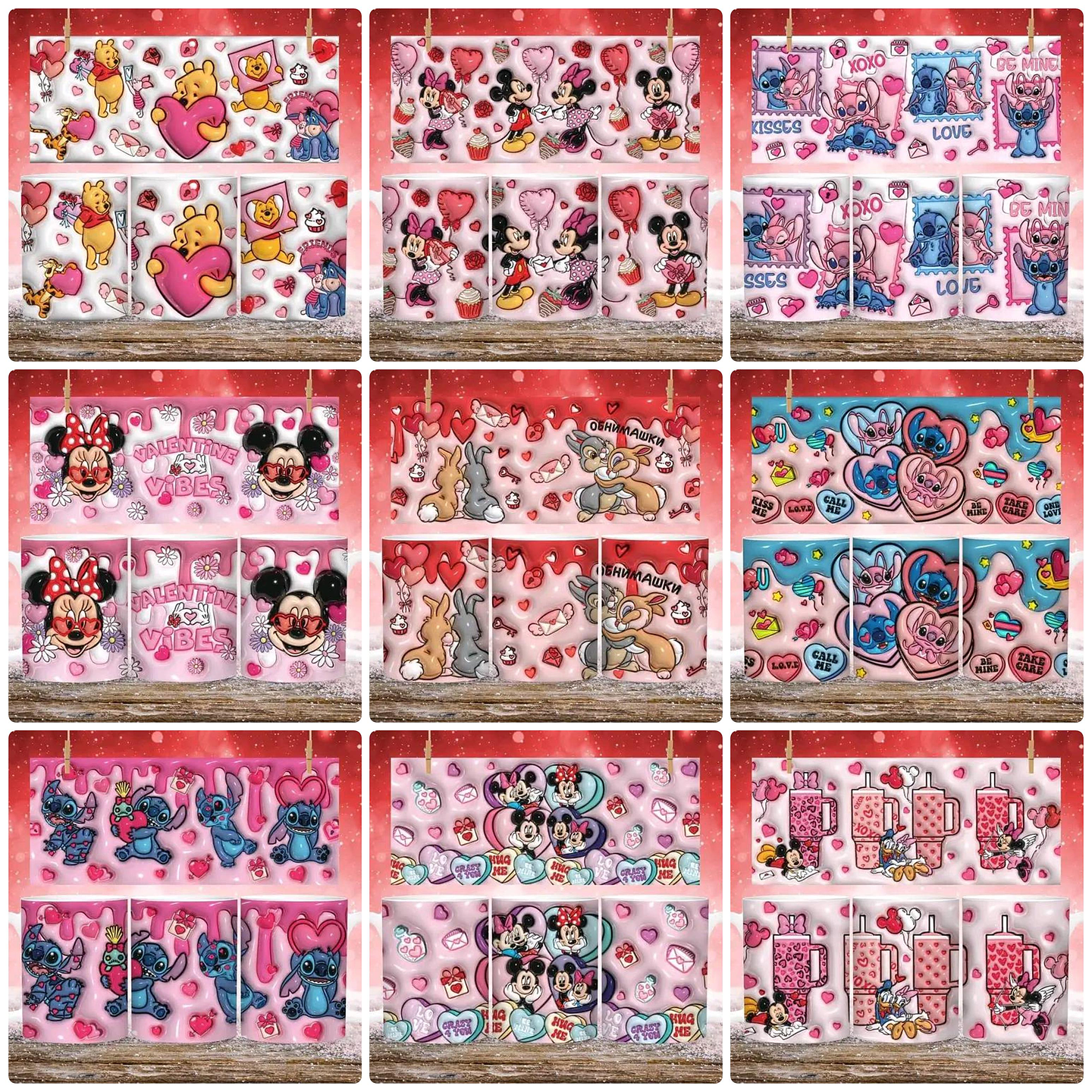 21 Artes para Caneca Inflados Dia dos Namorados Personagens Arquivo em Jpg 2