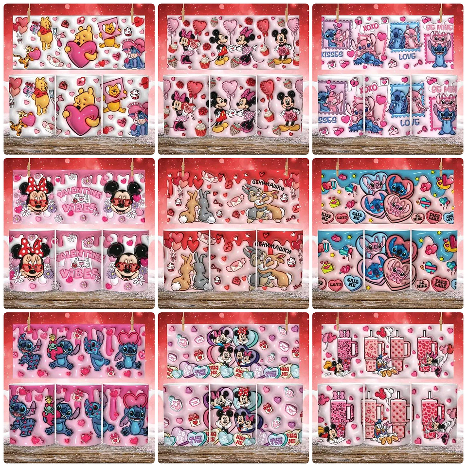 21 Artes para Caneca Inflados Dia dos Namorados Personagens Arquivo em Jpg 2