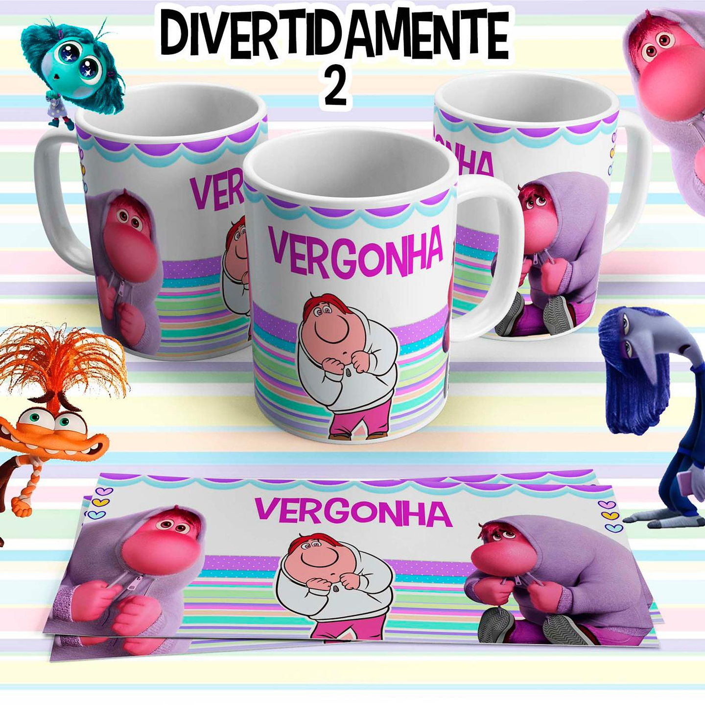 10 Artes para Caneca Divertidamente 2 em Arquivo Editável 7