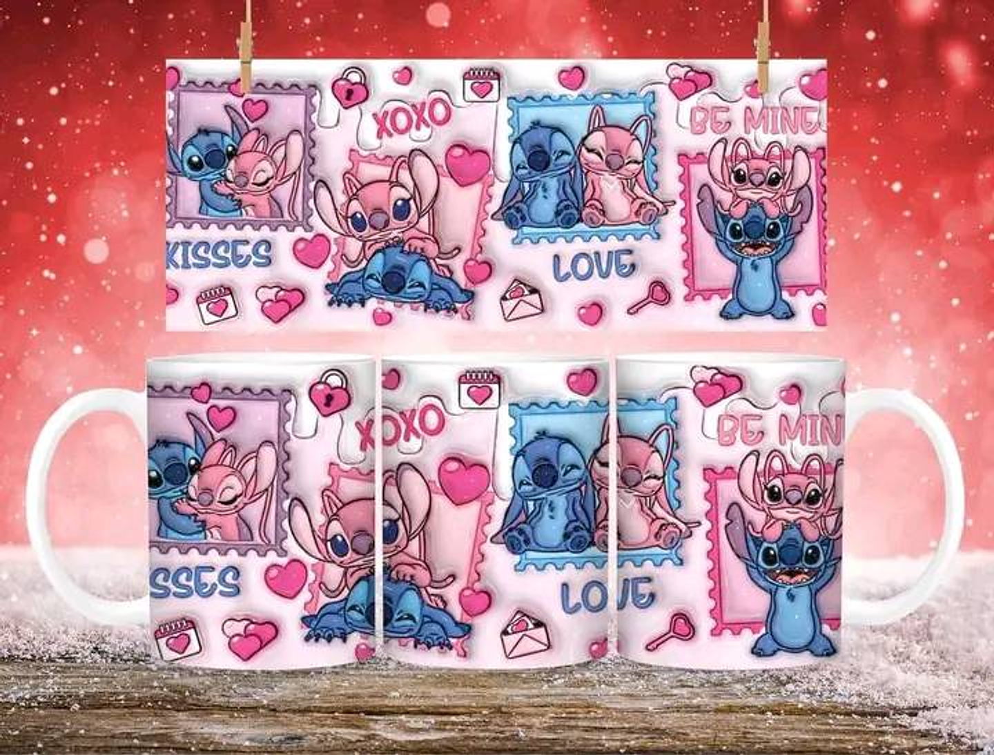 21 Artes para Caneca Inflados Dia dos Namorados Personagens Arquivo em Jpg 3